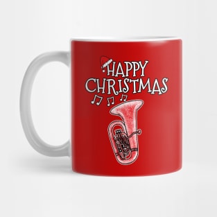 Christmas Tuba Brass Musician Santa Hat Xmas 2022 Mug